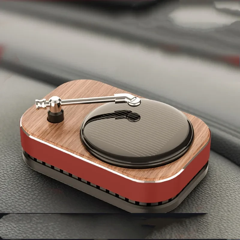 Solar Rotating Record Player Car Perfume β Aromatherapy Decor