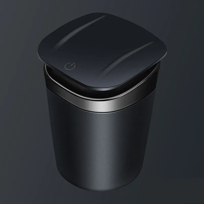 AshVault Auto Canister – LED Lighted Metal Smoking Bin