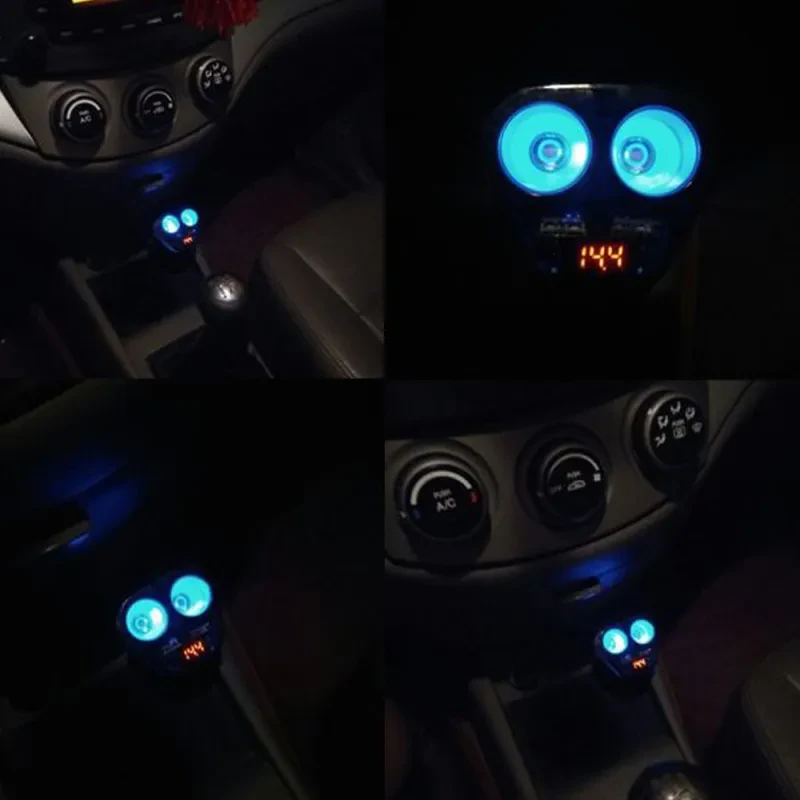 Annic T2 Smart Dual USB Car Charger – Voltage Display Power Splitter