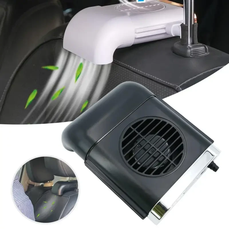 3-Speed Car Seat Fan with Magnetic Mount and USB Charging