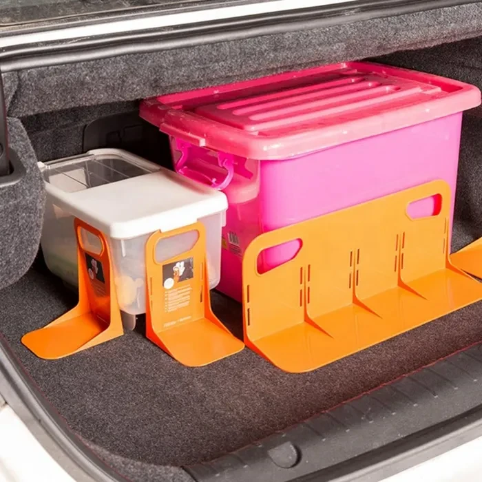 DriveMate Trunk Organizer Rack | Shake-Proof Car Storage Holder