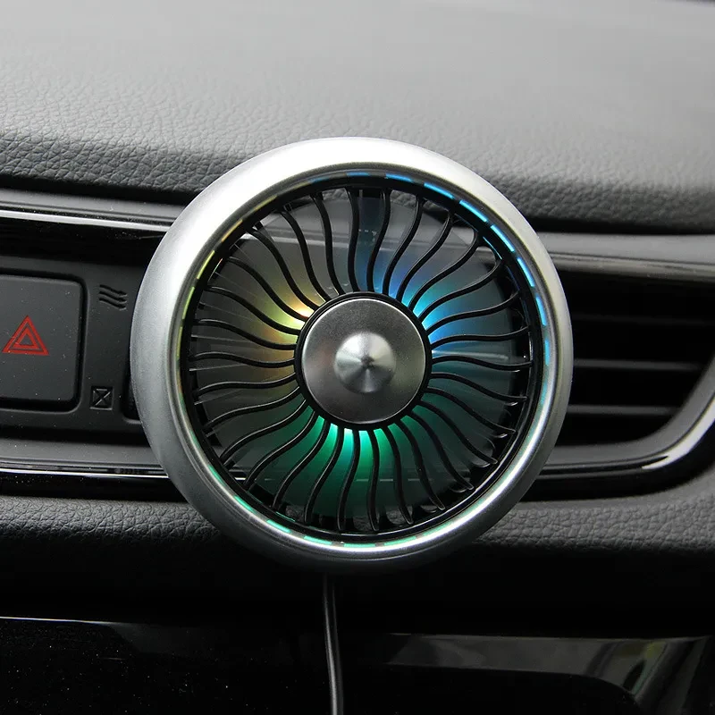 BreezeGlow USB Car Fan | Air Vent Cooling with LED Lighting