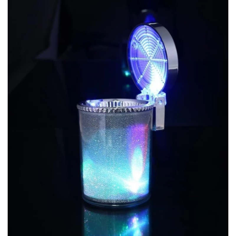 ColorGlow Car Ashtray | Flame-Retardant Odor-Free Cup Holder Ashtray