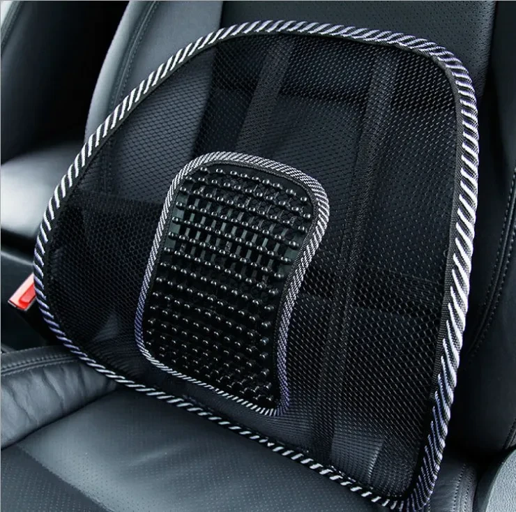Black Mesh Lumbar Support Cushion – Universal Office Home Car Seat