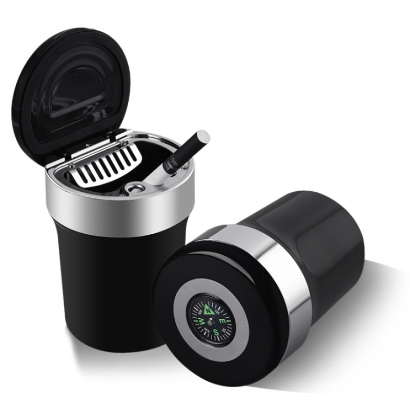 Compass LED Stainless Steel Car Ashtray