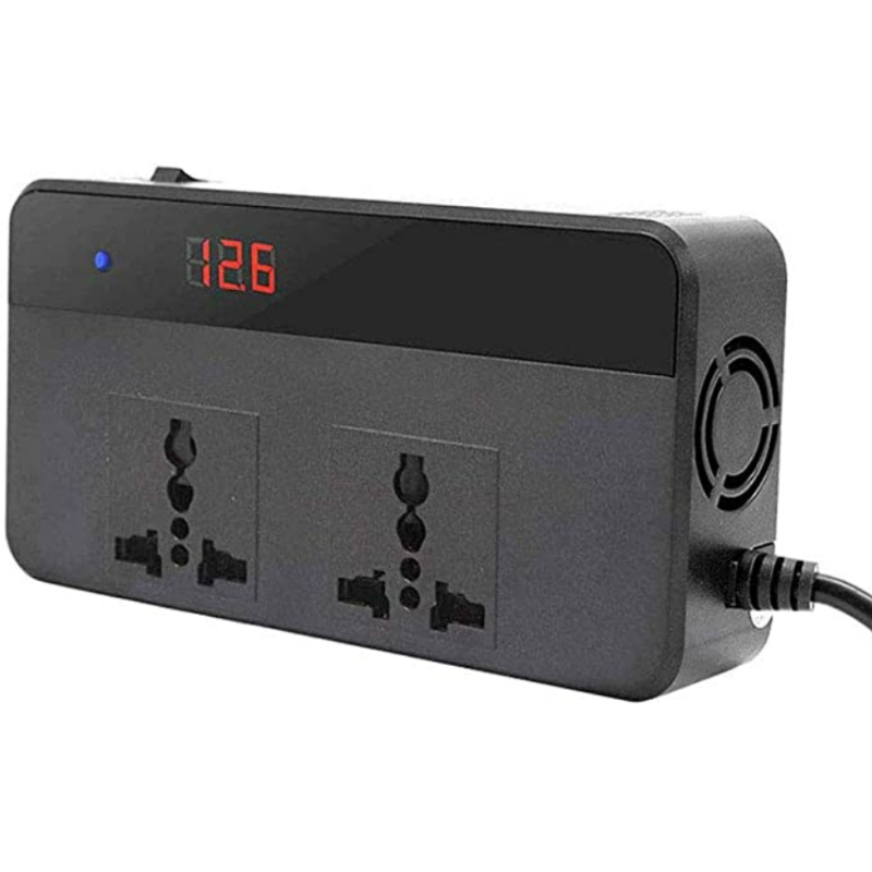 12–16 V Car Inverter — 220 V + 5 V Output, PC Fire-Resistant