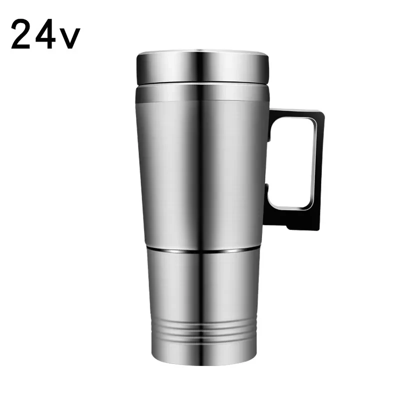 Stainless Steel Electric Car Travel Kettle – 12 V / 24 V Heating Mug