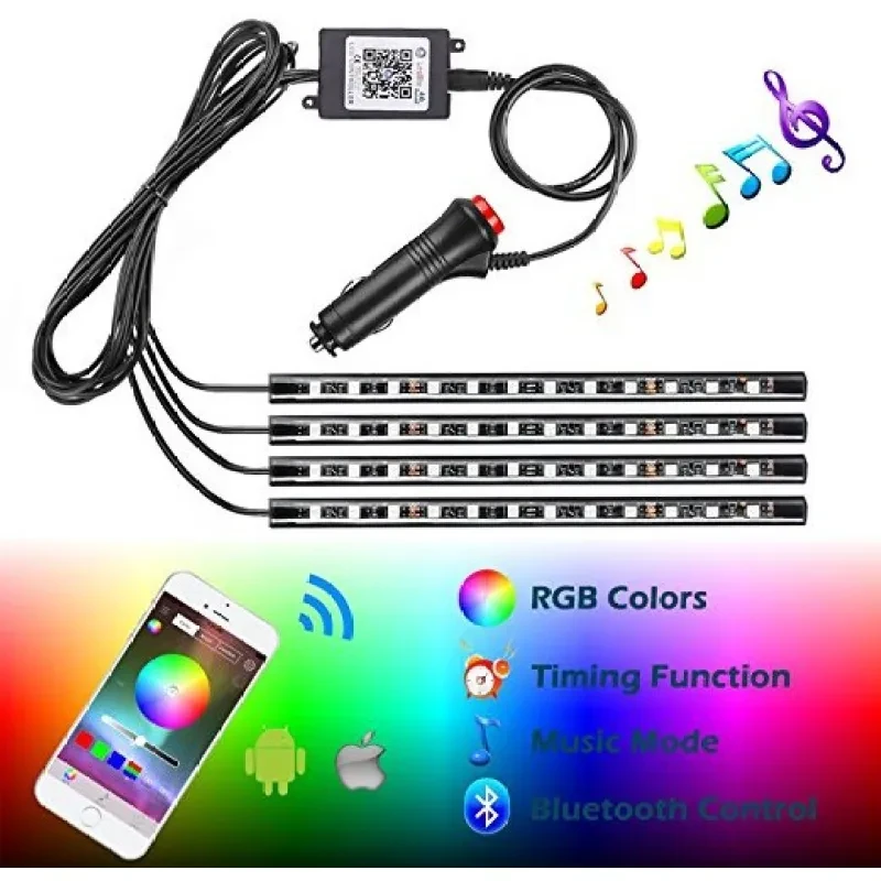 APP Controlled RGB Car Interior LED Atmosphere Light Strip
