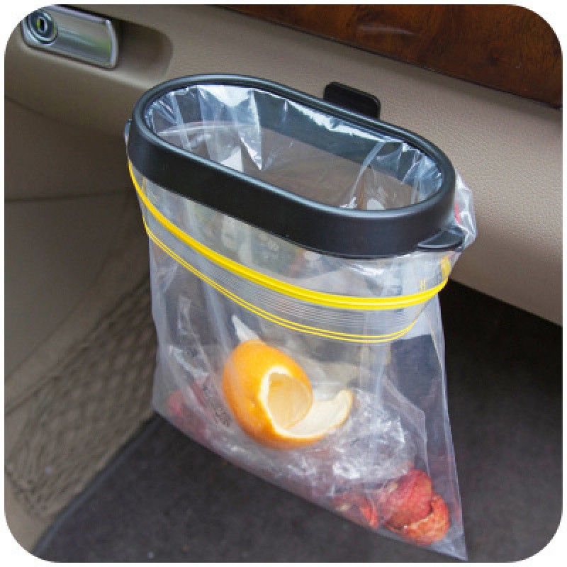 Hanging Car Trash Bin Seat Back Garbage Box Organizer