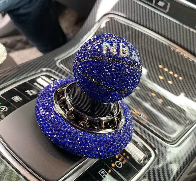 Diamond Solar Car Perfume Rotating Ball Ornament for Dashboard