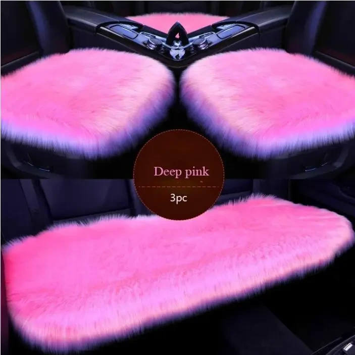 Plush Three-Piece Car Seat Cushion Set – Soft, Washable & All-Season