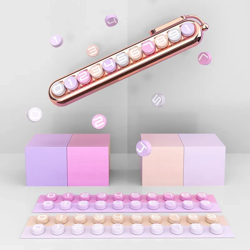 Cute Hidden Temporary Parking Number Plate for Women