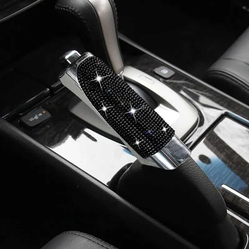 Luxury Diamond Handbrake Cover Set for Car Interior Decoration