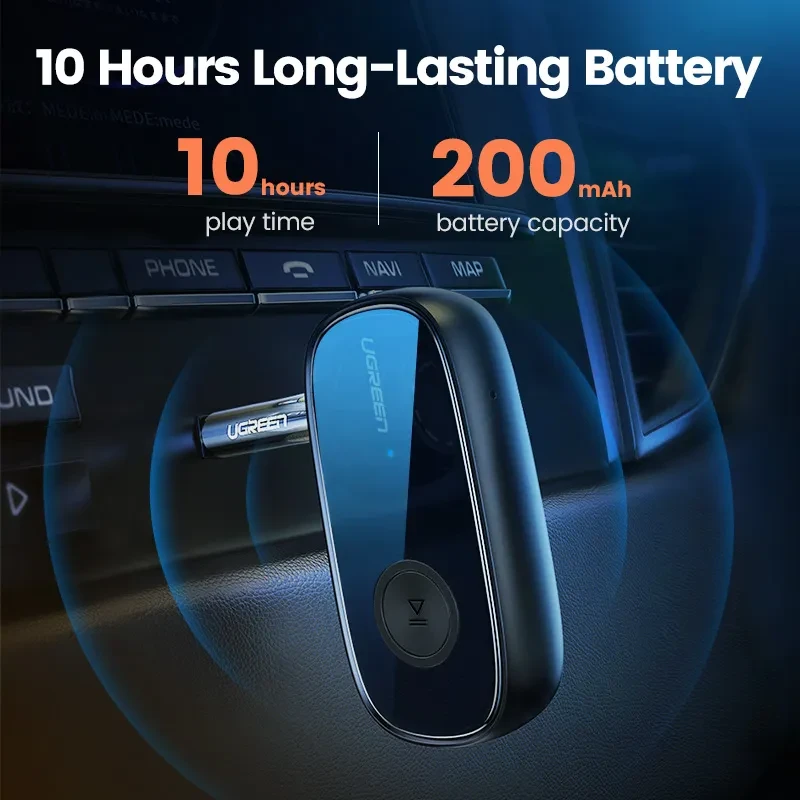 Car AUX Bluetooth 5.0 Receiver with HiFi aptX Audio