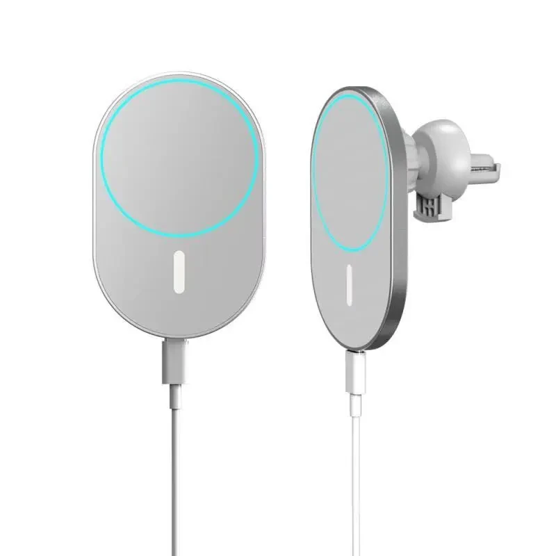 X-19 Magnetic Car Wireless Phone Charger with USB Port