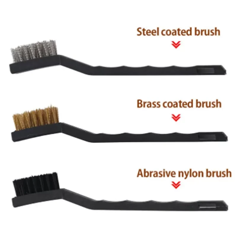 Premium Pig Bristle Round Detailing Brush Set for Car Cleaning