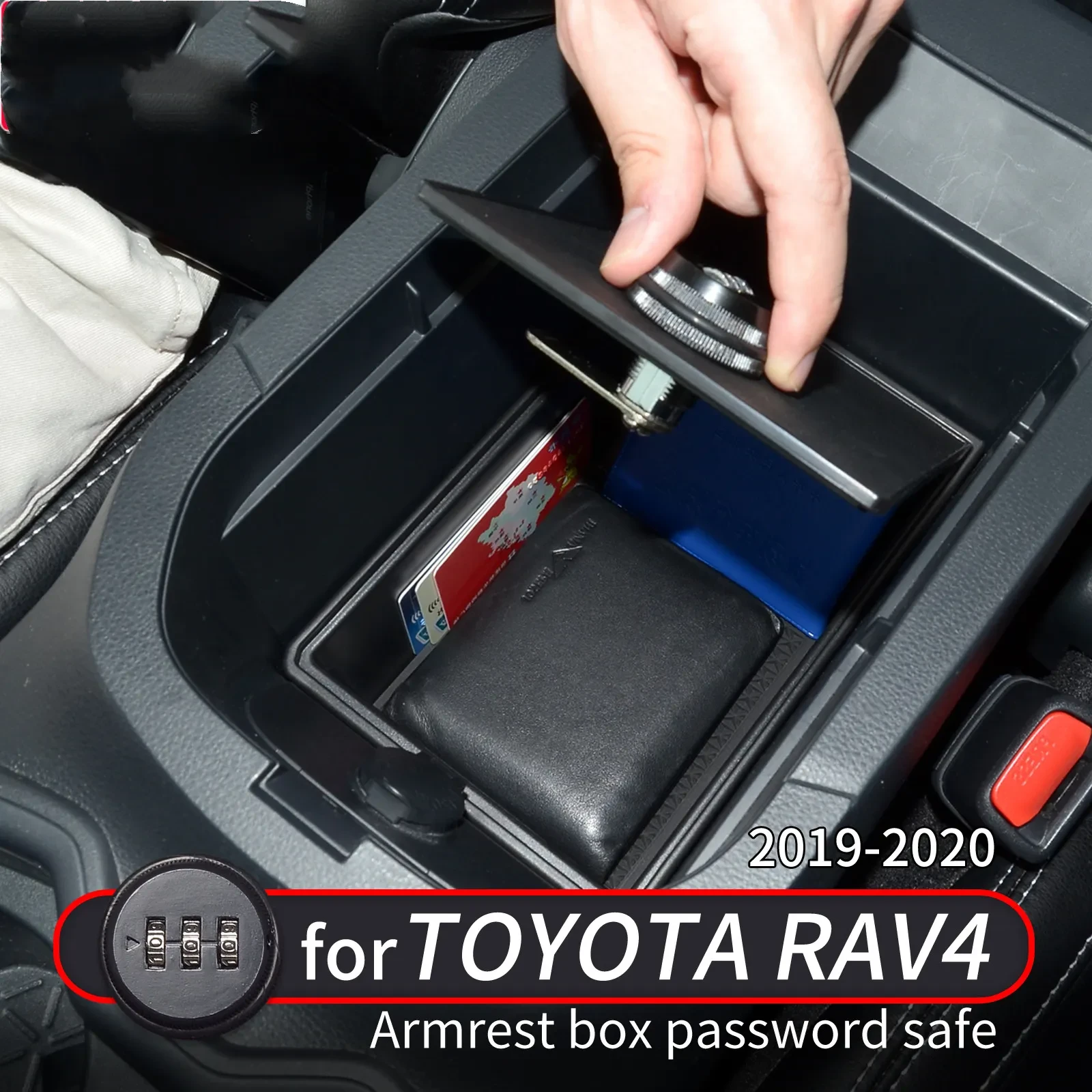 Car Armrest Password Safe Box for RAV4 β Hidden Secure Storage