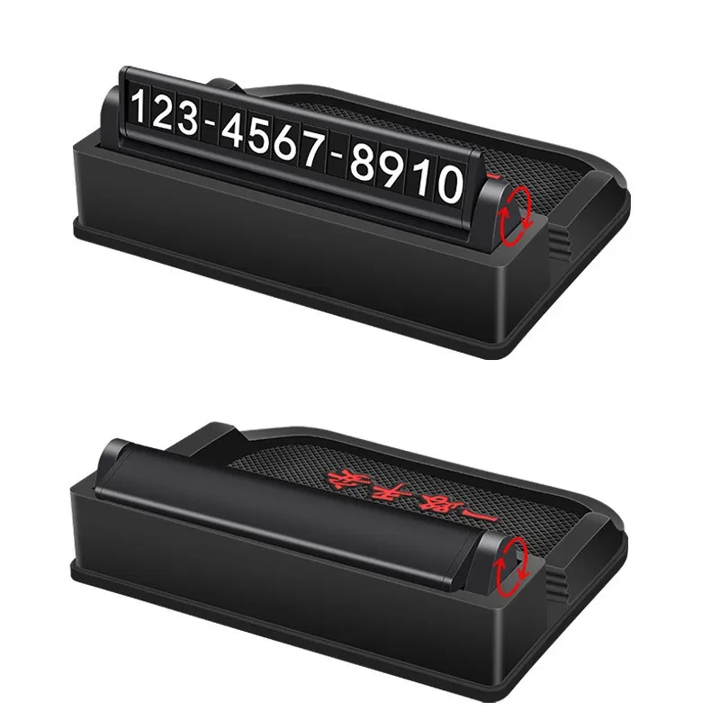 Multifunctional Car Phone Holder with Hidden Parking Number Sign