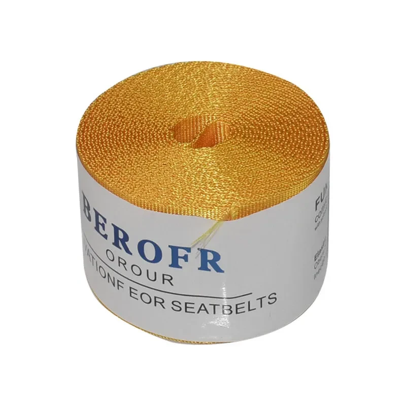 SecureFix Two-Point Car Seat Belt – Safety Thread Yellow 4.8cm