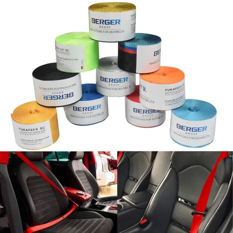 SecureFix Two-Point Car Seat Belt – Safety Thread Yellow 4.8cm