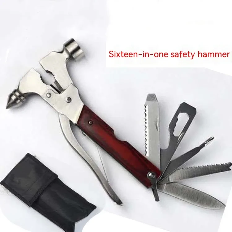 ResQForge 16-in-1 Multi-Tool Car Safety Hammer β Escape & Survival Kit