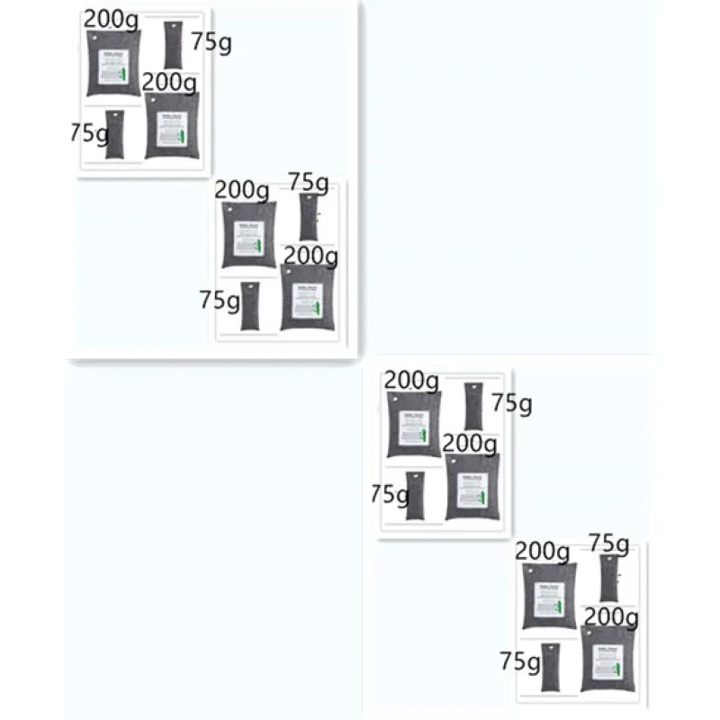 Natural Bamboo Charcoal Air Purifying Bags for Odor & Moisture Control