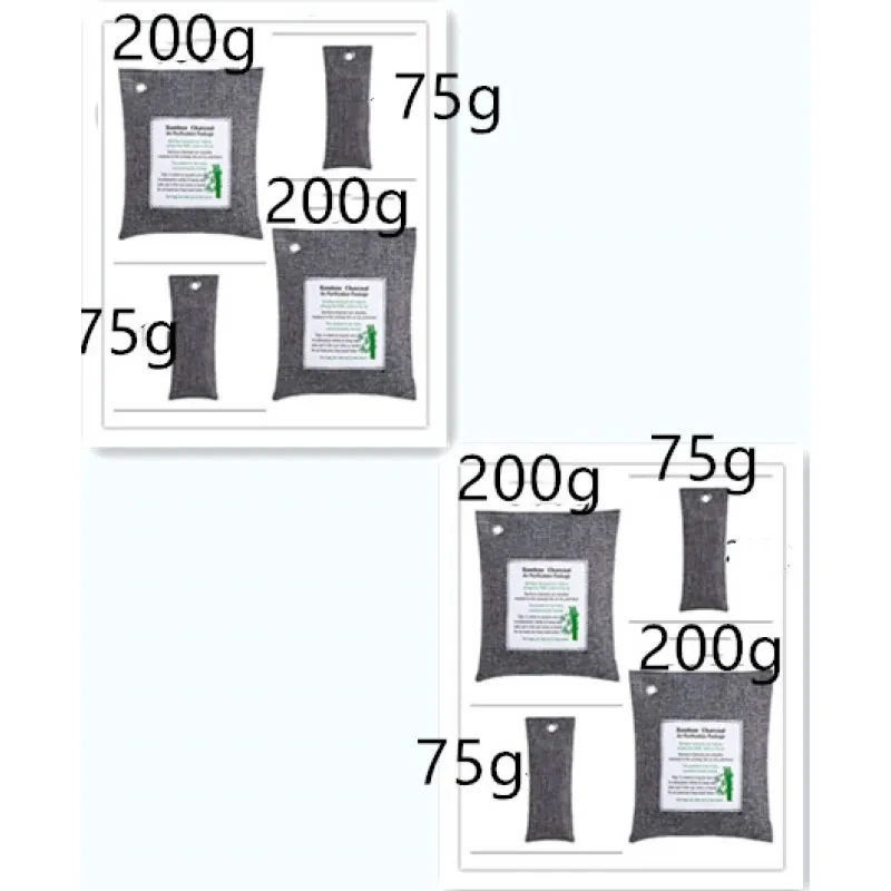 Natural Bamboo Charcoal Air Purifying Bags for Odor & Moisture Control