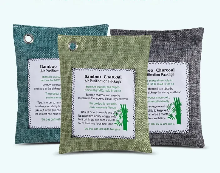 Natural Bamboo Charcoal Air Purifying Bags for Odor & Moisture Control