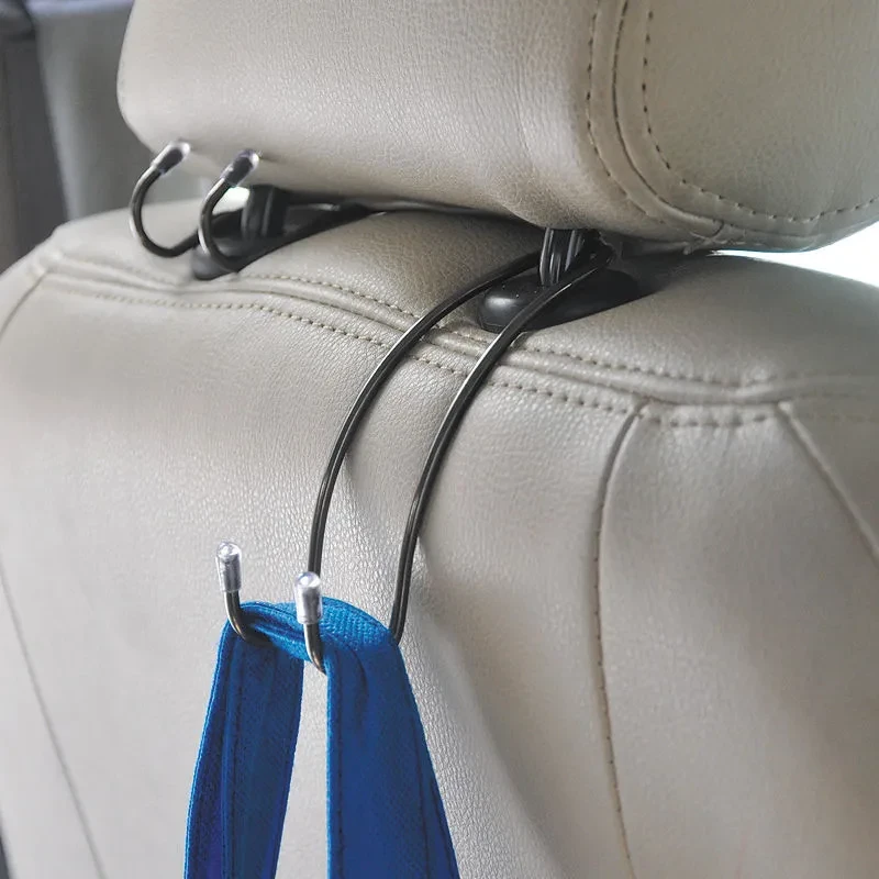 Stainless Steel Car Seat Back Hooks 4 Pack Hidden Vehicle Storage