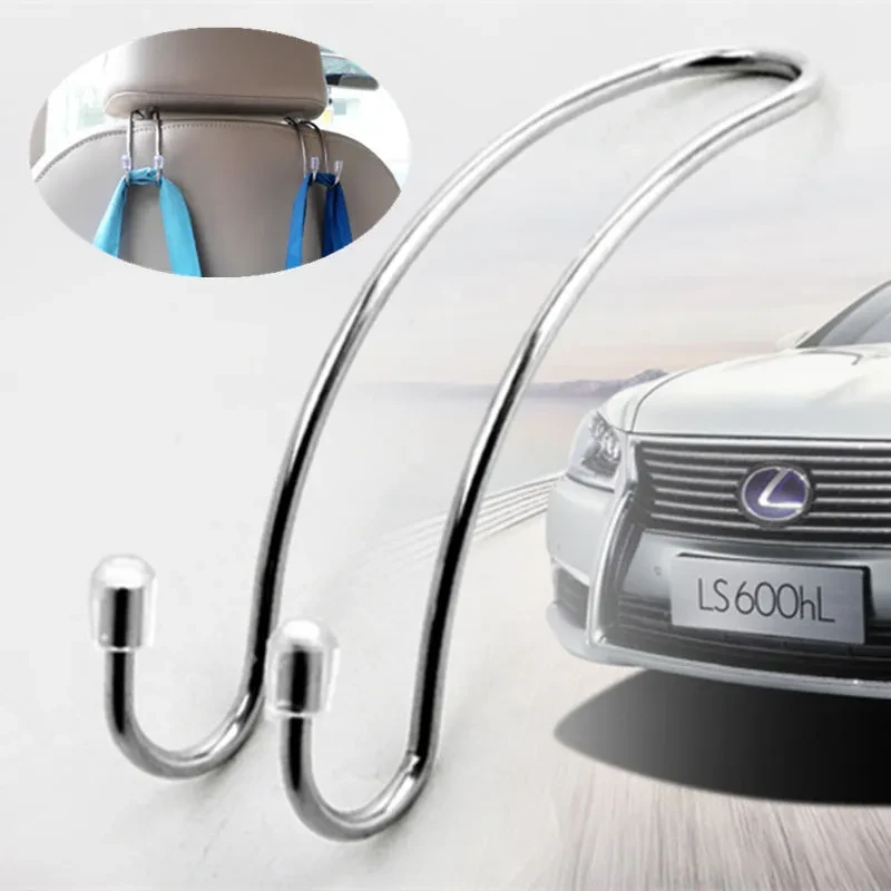 Stainless Steel Car Seat Back Hooks 4 Pack Hidden Vehicle Storage