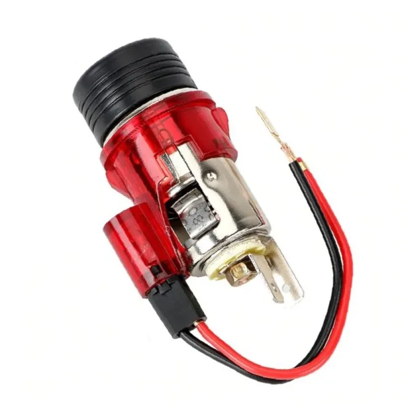 Car Power Socket Plug with Indicator Lamp Universal 12V Adapter