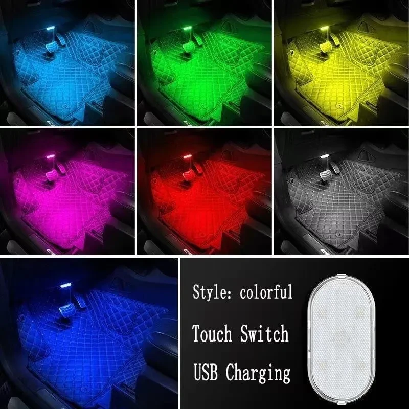 LED Car Cabin Mood Lamp Touch Sensor Nightlight for All Vehicles