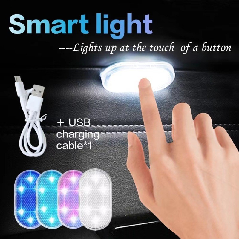 LED Car Cabin Mood Lamp Touch Sensor Nightlight for All Vehicles