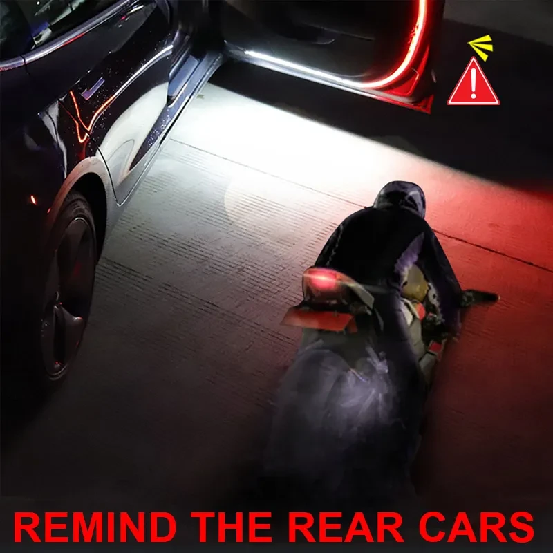 Car Interior LED Light Bars 12V White and Red 2-Pack 120cm