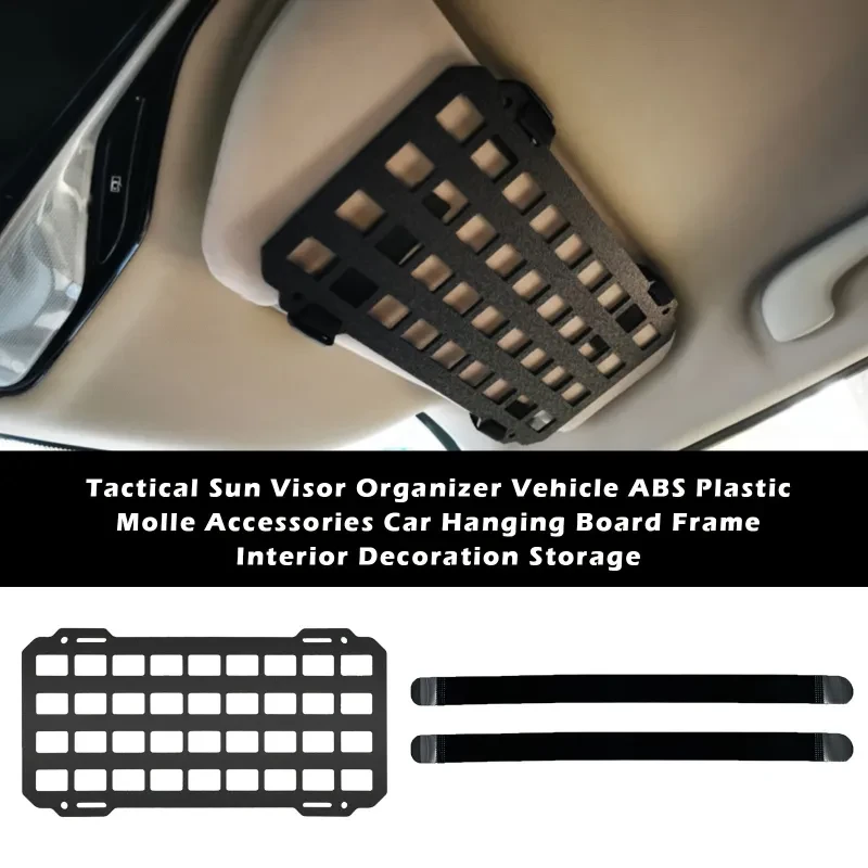 Car Visor Organiser Rigid MOLLE Plate for Tactical Gear Storage