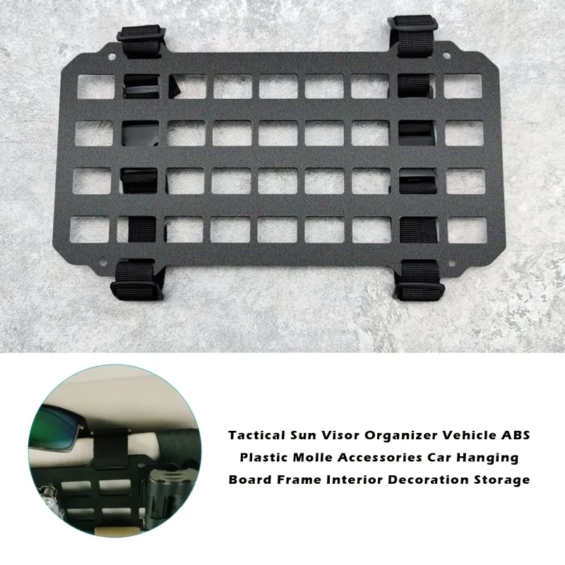 Car Visor Organiser Rigid MOLLE Plate for Tactical Gear Storage