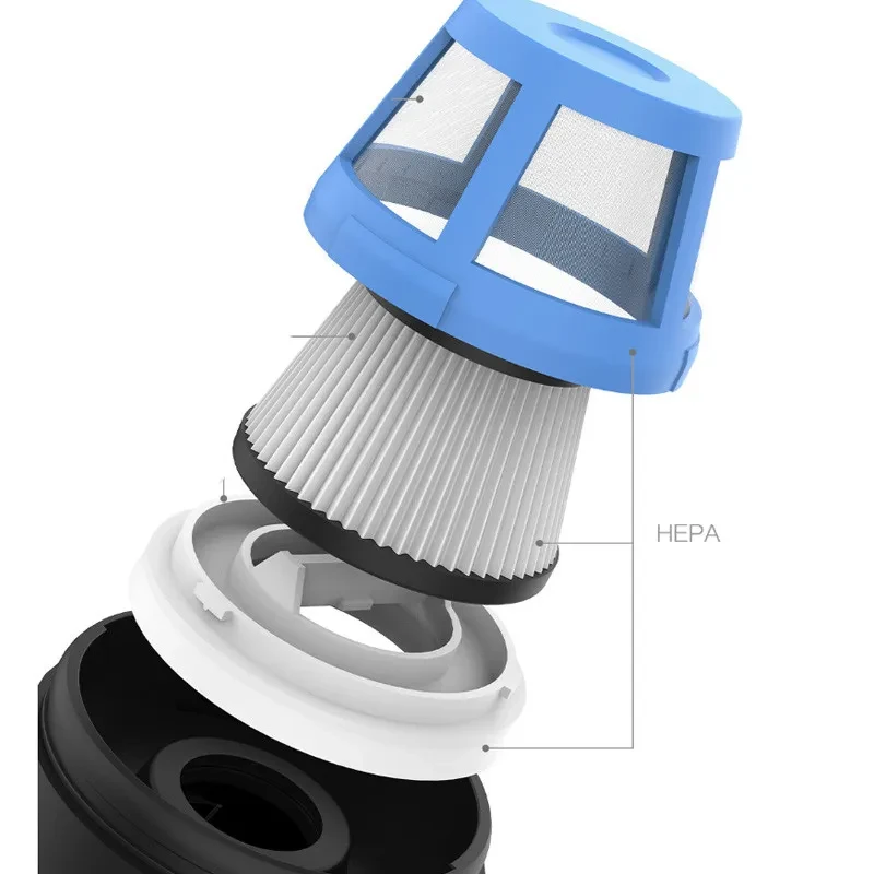 Premium Blue HEPA Filter Assembly for Portable Car Vacuum Cleaner