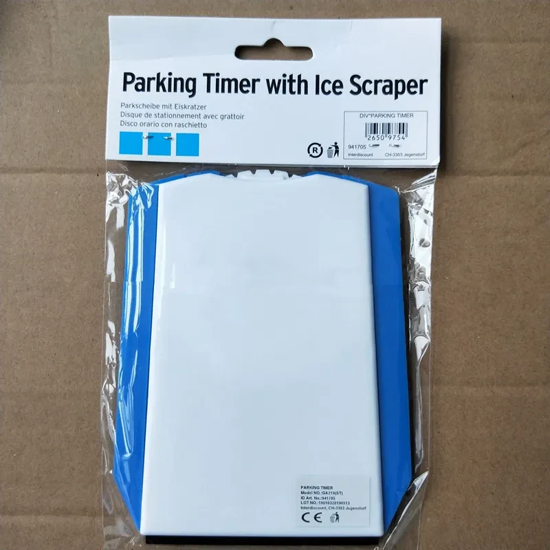 3-in-1 Car Parking Timer Ice Scraper Plastic Parking Sign PP