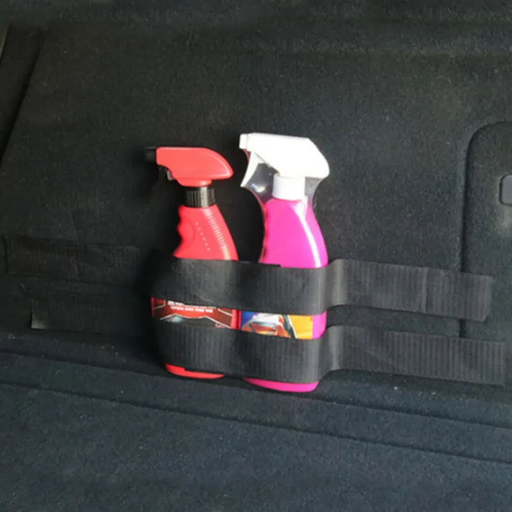 Durable Nylon Car Strap Fire Extinguisher Fixing Belt Black 4PCS Set