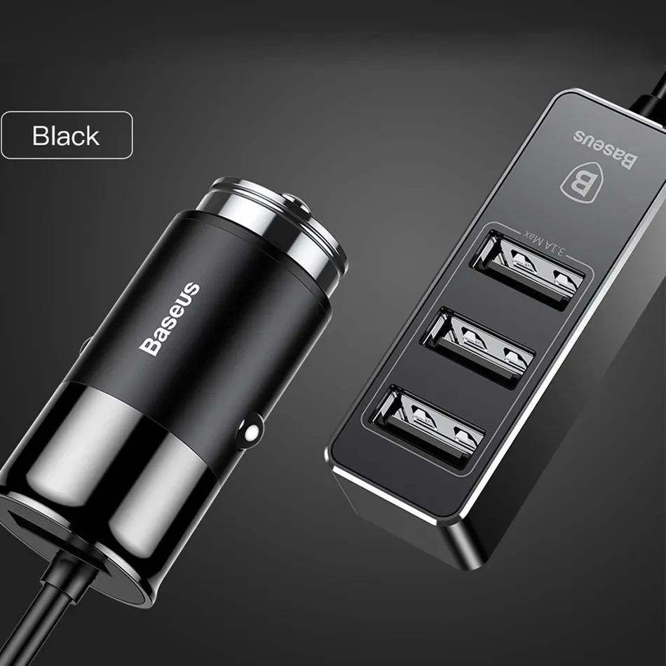 Baseus Multi-Function 4USB Car Charger With Cable