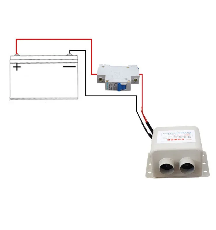 Quick Ice Removal Car Heater 12V 24V 48V 72V Metal Body