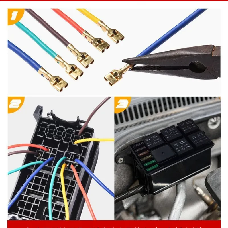 6-Way Automotive Fuse Box with 12V/24V Relay & 48V Capacity