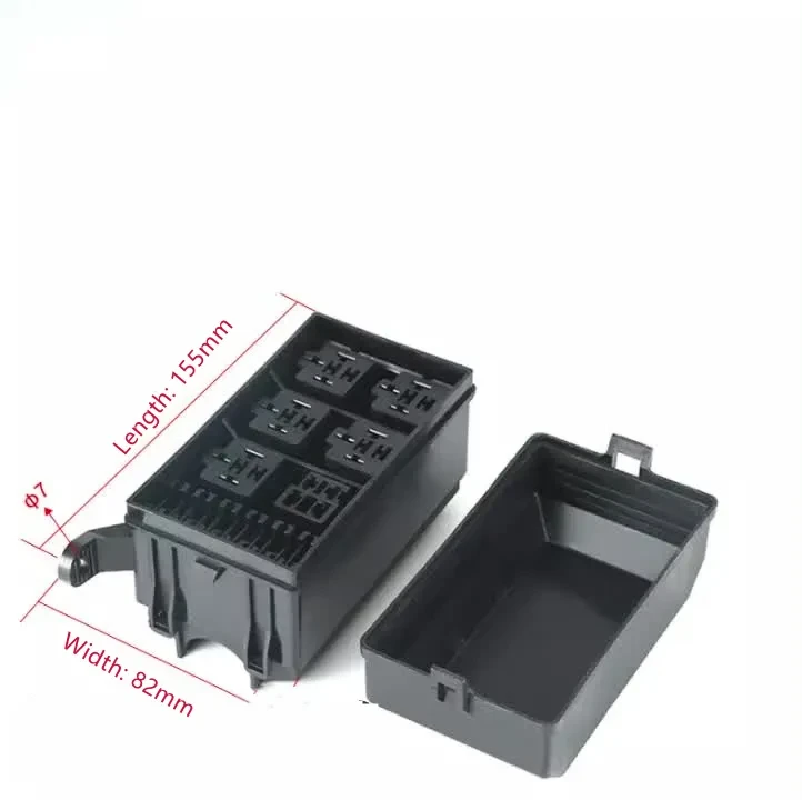 6-Way Automotive Fuse Box with 12V/24V Relay & 48V Capacity