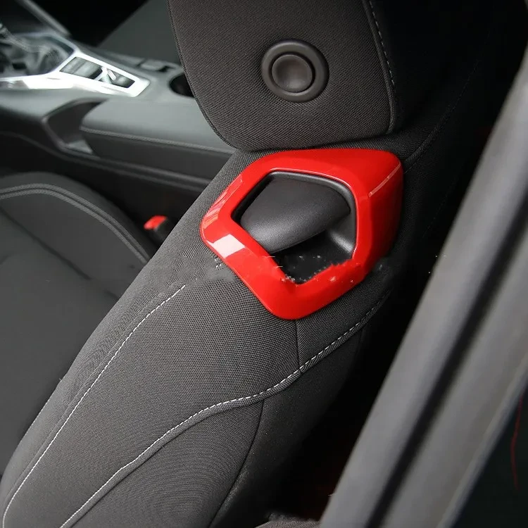Red ABS Seat Backrest Adjustment Handle Cover – Headrest Accent