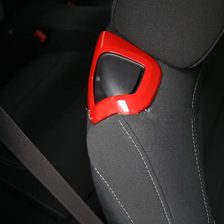 Red ABS Seat Backrest Adjustment Handle Cover – Headrest Accent