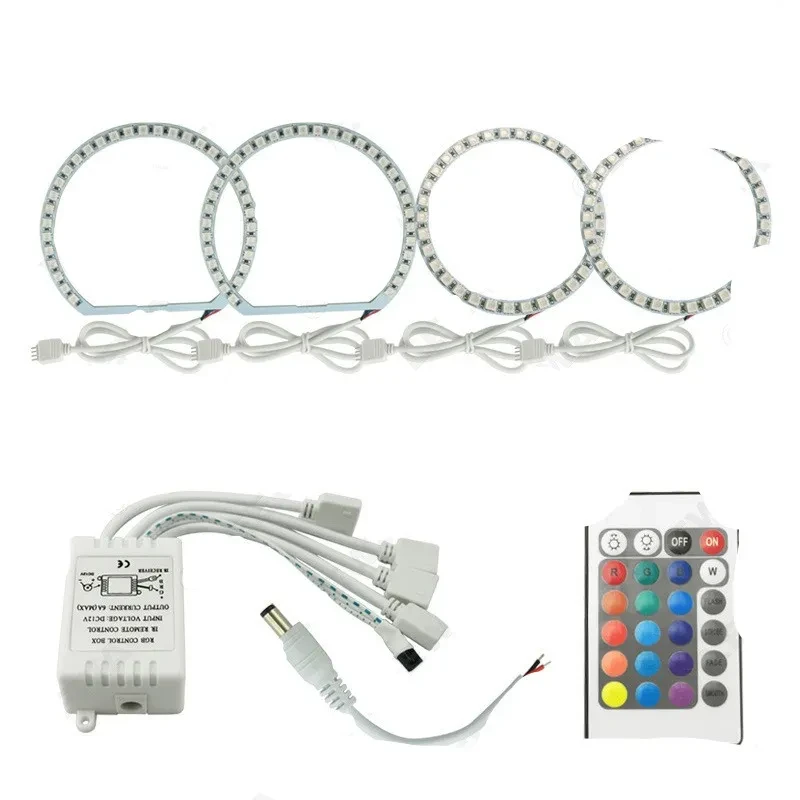 RGB Remote-Controlled Car Angel Eye LED Rings – Fog & DRL Lights