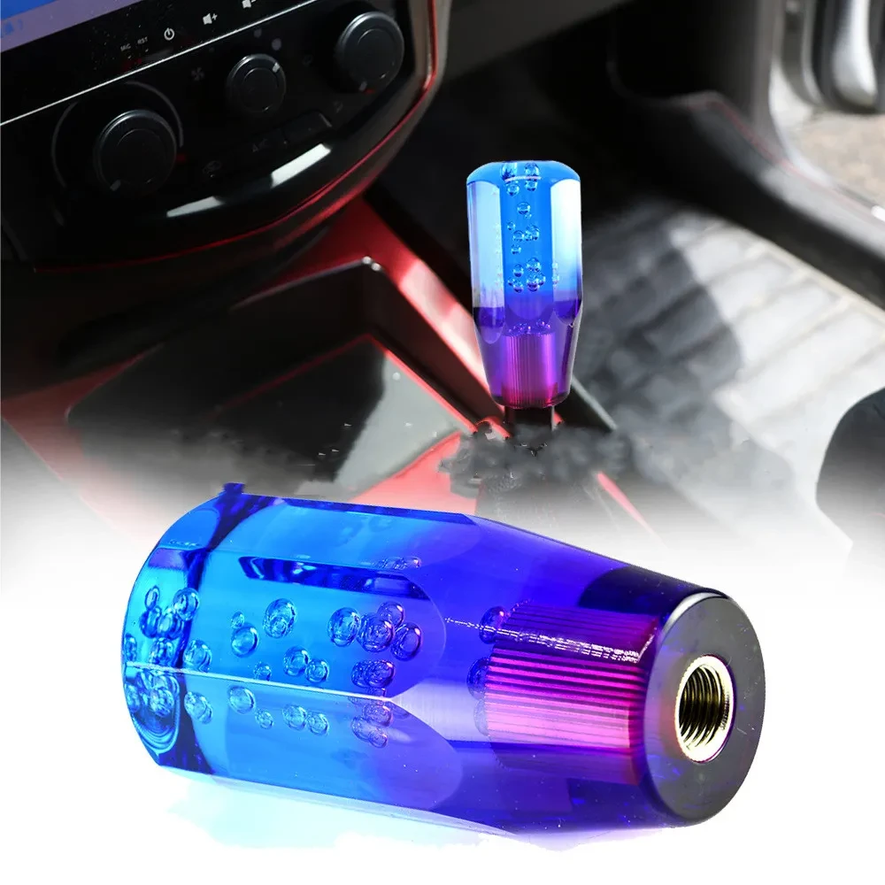 Premium Dual-Color Transparent Acrylic Shift Knob for Cars