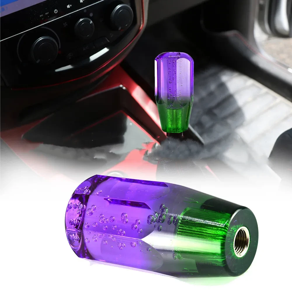 Premium Dual-Color Transparent Acrylic Shift Knob for Cars