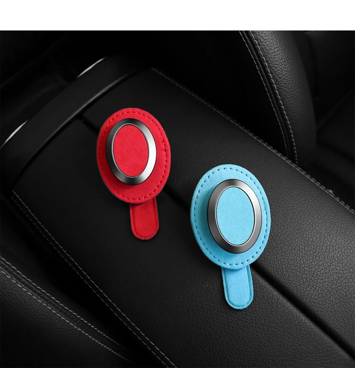 Automobile Eyewear Holder – Suede Sun Visor Glasses Mount