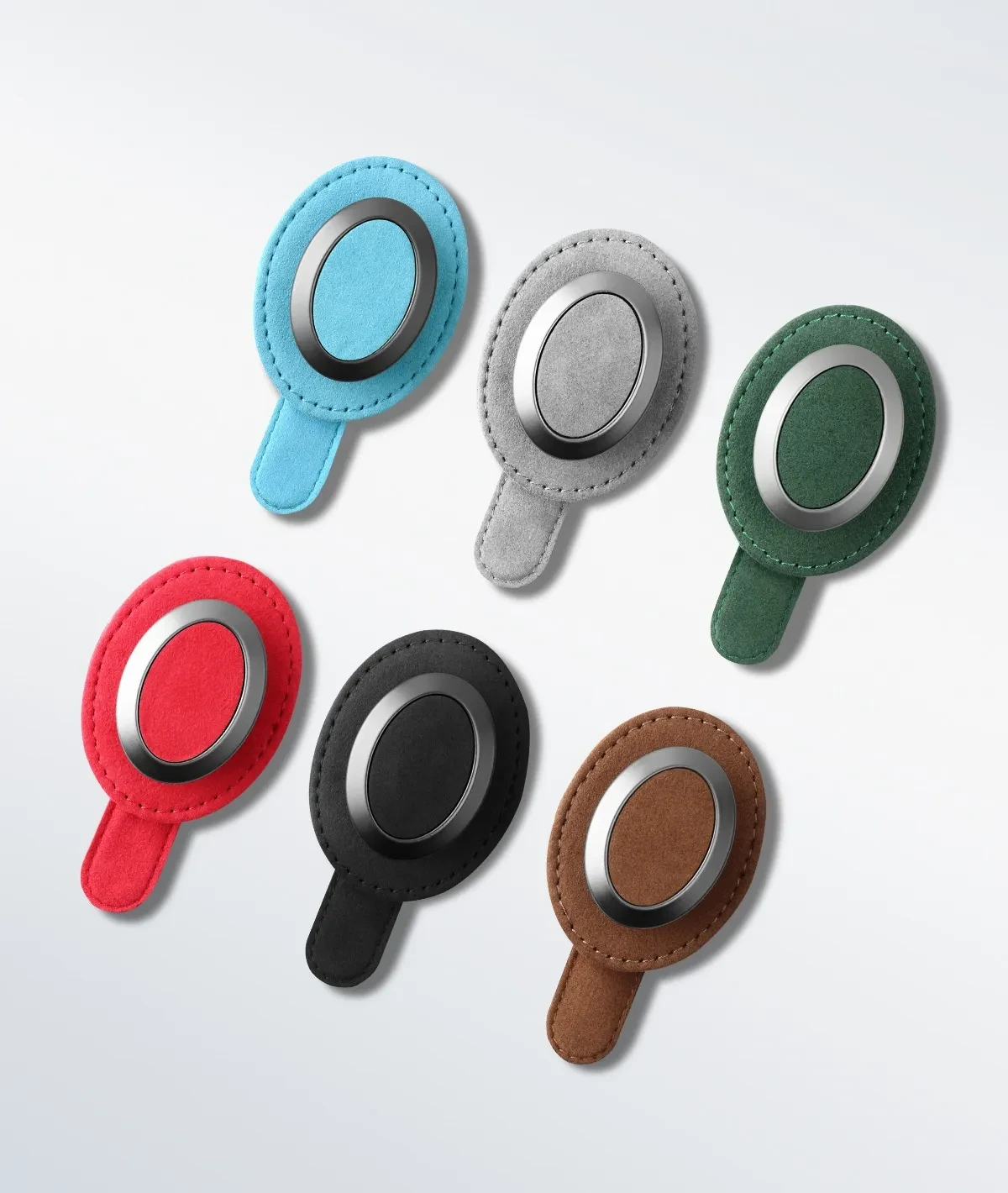 Automobile Eyewear Holder – Suede Sun Visor Glasses Mount